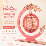 Valentine Lantern SVG | Hanging Lantern Laser Cut File | Digital Download - Image 9