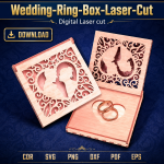 Wedding Ring Box Laser Cut File | Ring Holder SVG Template | Digital Download - Image 10