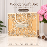 Wooden Gift Box Laser Cut File | SVG Template | Digital Download | CDR SVG PNG DXF PDF EPS - Image 10
