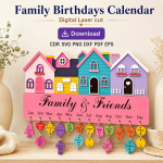 Family Birthdays Calendar Laser Cut File | Birthday Reminder Board SVG | Digital Download - Image 10
