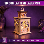 3D Dog Lantern Laser Cut SVG | Wooden Puppy Lamp Files | Pet Night Light CNC Template | Dog Lover Gift DXF EPS PDF Download - Image 10