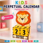 Kids Perpetual Calendar Laser Cut File | Montessori Learning Calendar SVG | Digital Download - Image 10