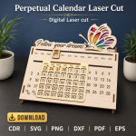 Perpetual Calendar SVG | Laser Cut Wooden Desk Calendar Template | Digital Download - Image 10