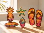 Tropical Beach Lantern SVG Bundle, Layered Wood Laser Cut Files, Summer Vacation Decor, Pineapple Flip Flop Starfish SVG for Glowforge - Image 10