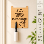 Pet Hair Roller Holder Digital File, Dog Cat Lint Roller Stand SVG, Pet Grooming Organizer Laser Cut DXF PDF EPS PNG - Image 9