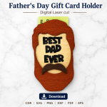 Dad Gift Card Holder SVG | Father's Day Laser Cut Gift File | Digital Download - Image 10
