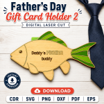 Dad Gift Card Holder SVG | Father's Day Laser Cut File | Digital Download - Image 10