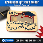 Graduation Money Holder SVG | Laser Cut Graduation Gift Card Holder | Digital Download - Image 10