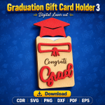 Graduation Money Holder SVG | Graduation Gift Card Holder Digital Download - Image 10