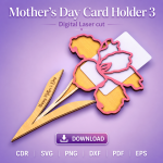 Mother's Day Gift Card Holder SVG | Mom Gift Laser Cut File | Digital Download - Image 10