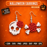 Halloween Earrings SVG | Spooky Laser Cut Earring Files | Digital Download - Image 9