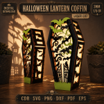 Halloween Lantern Coffin CNC Laser Cut Template - Image 9