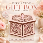 Decorative Gift Box SVG Bundle, Laser Cut Keepsake Box Files, DIY Gift Presentation Template - Image 9