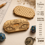 HP Tracker Laser Cut File, Health Point Counter SVG, DnD Game Accessory, Tabletop RPG Tracker, Digital Download DXF PDF EPS PNG - Image 8