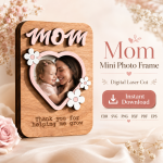 Mini Photo Frame SVG Bundle, Mother's Day Gift Template, Laser Cut Keepsake Frame Files - Image 10