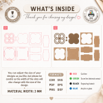 Flower Gift Boxes Laser Cut Bundle, Floral Box SVG, CNC Gift Box Template, Wedding Favor Box, DXF EPS PDF PNG Digital Files - Image 9