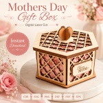 Mother's Day Gift Box Bundle SVG, Laser Cut Keepsake Box Template, DIY Gift for Mom - Image 10