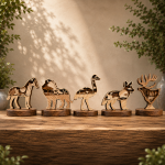 14PCS Laser Cut Wooden Animal Collection, Handmade Wildlife Decor Set, Rustic Woodland Art, Nature Lover Gift, Home Display - Image 8