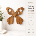 Cutting Boards with Holders Bundle Laser Cut Files | Kitchen Board Stand SVG | Wooden Chopping Board Rack DXF | CNC Glowforge File PDF EPS - Image 7