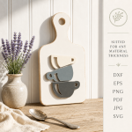 3D Rustic Kitchen Cutting Boards Bundle Laser Cut Files | Farmhouse Cutting Board SVG | Kitchen Decor CNC Template | Wood Board DXF PDF EPS - Image 10