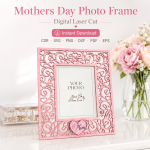 Mother's Day Photo Frame SVG | Mom Picture Frame Laser Cut File | Mother's Day Gift Template | CDR SVG PNG DXF PDF EPS | Digital Download - Image 10