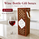 Wooden Wine Gift Box SVG | Laser Cut Wine Bottle Holder Template | Digital Download - Image 10