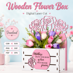 Wooden Flower Arrangement Box SVG | Laser Cut Gift Box Design | Digital Download - Image 10