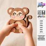 Wooden Animal Toy Laser Cut Bundle, Montessori Animal Puzzle SVG, Kids Rolling Toy CNC Template, DXF PDF EPS - Image 12
