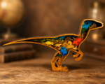 Velociraptor Multilayer SVG, Layered Dinosaur Laser File - Image 2