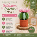 Blossom Cactus Crochet Pattern PDF, Crochet Cactus Pot Pattern, Succulent Amigurumi Pattern, Beginner Friendly Plant Crochet PDF