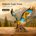 Eagle SVG, Bald Eagle SVG, 3D Layered Mandala, Laser Cut File