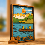 Minnesota SVG 3D Landscape, 7 Layers Cut File - Image 3