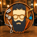Barber Shop SVG, 3D Layered Scissors, Hair Stylist File - Image 2