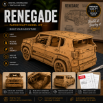 Jeep Renegade Papercraft Template SVG PDF | Cardboard SUV Model Kit | DIY Paper Car | Instant Download Laser Cut Files - Image 2