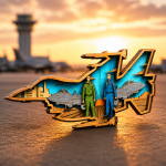 Airplane SVG 3D Layered Silhouette, Aviation Travel Cut File - Image 3