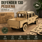 Defender 130 Pequena DIY Laser Cut Wooden Model Kit | MDF 3D Puzzle Pickup Truck | Digital Files for Laser Cutting | CNC SVG DXF AI PDF - Image 2