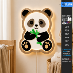 Animal LED Night Light Laser Cut Bundle, Wooden Animal Lamp SVG, Nursery Night Light CNC Template, DXF PDF EPS Files - Image 9