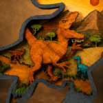 T-Rex Multilayer SVG Dinosaur Art, 3D Plywood Mandala Cut File - Image 5
