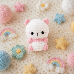 No Sew Crochet Panda Pattern PDF, Cute Amigurumi Panda Cub Tutorial, Kawaii Chunky Plushie, Nursery Decor Gift Digital Download - Image 2