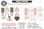 Candle House Laser Cut Bundle SVG | Wooden Lantern House CNC Files | Glowforge xTool Cricut Templates - Image 4