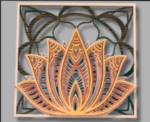 7x Lotus Flower Mandala Bundle 3D Multilayer Wooden Engraved Laser Cut File, Decoration Ornament Glowforge Make, Svg Dxf Ai Download File - Image 3