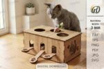 Cat Toy Boxes Laser Cut Bundle SVG | Interactive Cat Puzzle Toy CNC Files | Glowforge xTool Cricut Templates - Image 10