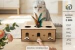 Cat Toy Boxes Laser Cut Bundle SVG | Interactive Cat Puzzle Toy CNC Files | Glowforge xTool Cricut Templates - Image 12