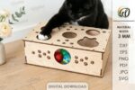 Cat Toy Boxes Laser Cut Bundle SVG | Interactive Cat Puzzle Toy CNC Files | Glowforge xTool Cricut Templates - Image 6