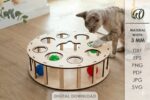 Cat Toy Boxes Laser Cut Bundle SVG | Interactive Cat Puzzle Toy CNC Files | Glowforge xTool Cricut Templates - Image 7