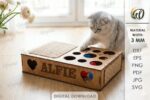 Cat Toy Boxes Laser Cut Bundle SVG | Interactive Cat Puzzle Toy CNC Files | Glowforge xTool Cricut Templates - Image 8