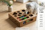 Cat Toy Boxes Laser Cut Bundle SVG | Interactive Cat Puzzle Toy CNC Files | Glowforge xTool Cricut Templates - Image 9