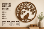 Cat Wall Art Bundle SVG | 6 Cat Wooden Wall Decor Designs | Laser Cut Files | Cat Lover Gift | CNC DXF EPS PNG AI Digital Download - Image 7