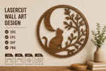 Cat Wall Art Bundle SVG | 6 Cat Wooden Wall Decor Designs | Laser Cut Files | Cat Lover Gift | CNC DXF EPS PNG AI Digital Download - Image 4