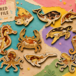 Ocean Animals Mega Bundle 14 Designs SVG | 3D Multilayer Wood Laser Cut Files | Sea Life Wall Art | Glowforge Xtool CNC